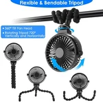 360 Speeds Mini Stroller Fan Clip-on For Baby Small Portable Rechargeable. Fixed Price $15.21.