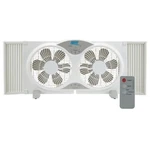 Seasons Comfort 9" Twin Window Fan, 3-SPEED, Quiet Design, Portable, Remote C.... Fixed Price $79.55.