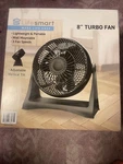 Lifesmart 8" Turbo Fan Table/desk Black Portable Wall Mountable 3 Speeds. Fixed Price $45.99.