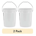 2 Pack United Solutions 5 Gallon Round Utility Bucket, Comfort Handle, 1 Each. Fixed Price $7.39.