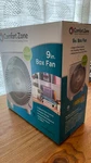 Quiet Comfort Zone Model CZ9BWT-EC Portable 9" Box Fan White 3-SPEED. Fixed Price $16.25.