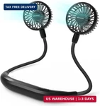 Amacool 2600MAH Portable Neck Fan, Wearable Hands-free Battery Operated With Ult. Fixed Price $37.48.