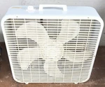 Vintage Lakewood 20" 3-SPEED Robin Egg Blue Box Fan Model P-223 Quiet Operation. Fixed Price $120.00.