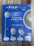 Emson 7039 Height Rechargeable Floor And Table Fan - White. Fixed Price $30.20.
