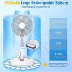 Lipety Foldable Oscillating Standing Fan With Remote Control, 8" Portable. Fixed Price $45.00.