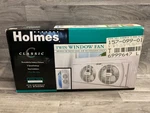 Holmes Twin Fan Reversible Airflow Blades White Fits All Windows - New. Fixed Price $43.99.