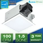 Breezintegrity 100 Cfm Fan/edge-lit Dimmable Led Light. Fixed Price $122.00.