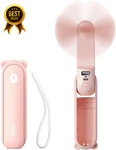 3 1 Handheld Mini Fan Usb Rechargeable Power Bank Flashlight Pink. Fixed Price $24.47.