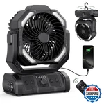 Onlynew Portable Camping Fan Rechargeable 20000MAH Battery Operated Oscillating. Fixed Price $69.29.