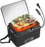 Portable Oven, 12V 24V 110V-240V Car Food Warmer In 1, Black. Fixed Price $28.88.
