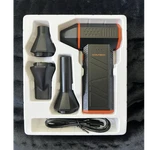Wolfbox Megaflow 50 Blower Fan Usb, Multiple Nozzle Attachments, Black Orange. Fixed Price $22.99.
