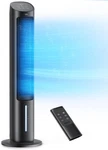 Dreo 40" Evaporative Air Cooler Oscillating Tower Fan Remote Timer Speed Black. Fixed Price $95.80.