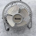 Massey MF-4 Grey Metal Personal Desk Tilting Mini Fan Blades (tested). Fixed Price $19.99.