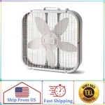 Lasko 20" Classic Box Fan With Weather-resistant Motor, 3 Speeds, 22.5" H, White. Fixed Price $19.68.
