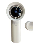 Handheld High Speed Fan HX130 Rechargeable Portable Digital Display White. Fixed Price $19.99.