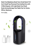 Sismel Bladeless Fan Quiet Aromatherapy New Hair. Fixed Price $39.00.