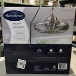 New Harbor Breeze Indoor Outdoor 20 Inch Portable Fan. Brushed Nickel Finish.. Fixed Price $99.95.