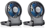 Treva 3.5 Inch Portable Desk With Usb - 2 Pack Fan, Black/blue. Fixed Price $47.23.