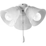 Airpro 3-LIGHT Ceiling Fan Kit Steel White Finish Alabaster Glass Shades. Fixed Price $69.80.