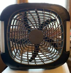 O2COOL (FD10018L0O004000) Portable Camping Fan With Lights - Black/olive Green. Fixed Price $20.00.
