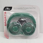 Crane Sports Rechargeable Portable Neck Usb Green 3 Speed Two Foldable Fans. Fixed Price $28.17.