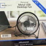 Mainstays Personal Metal Usb Desktop Fan Table/desk Adjustable Tilt Head Black. Fixed Price $20.00.