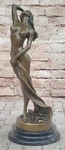 Museum Quality Art Deco Nude Bronze Sculpture Female Statue P. Delor Figurine. Fixed Price $199.50.