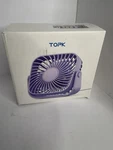Portable Personal Desk Fan 3 Speed 180 Tilt Usb Rechargeable Purple. Fixed Price $15.99.