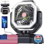 Avv 20000MAH High Speed Portable Camping Rechargeable Fan Remote Control. Fixed Price $51.85.