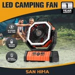 San Hima 20000MAH Portable Camping Fan Rechargeable Tent W/ Led Light. Fixed Price $36.99.