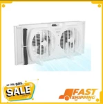 Comfort Zone 3-SPEED Dual Blade Window Fan, White, Free Shipping. Fixed Price $35.27.