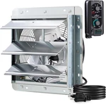 Iliving 12" Wall Mount Shutter Exhaust Fan With Thermostat & Controller. Fixed Price $69.00.