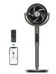 Used Dreo - Pedestal With Remote, 120 + 105 Smart Oscillating Floor Fans. Fixed Price $33.61.