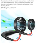 Portable Fan Rechargeable Personal Hand-free Mini Usb Wearable Neckb.... Fixed Price $21.88.