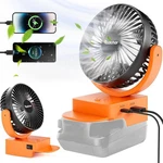 Rozlchar Portable Cordless Fan Compatible For Ridgid 18V Battery, Work Orange. Fixed Price $42.99.