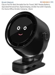 Rechargeable Clip On Fan 4000MAH Portable Quiet Cooling Baby Stroller Desk. Fixed Price $9.99.