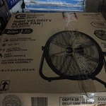 Commercial Electric High Velocity 20 3-SPEED Floor Fan. Fixed Price $44.95.