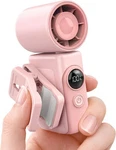 Hotsales Clip-on Portable Fan, 13500 Rpm Rechargeable Mini, Blush Pink. Fixed Price $15.95.