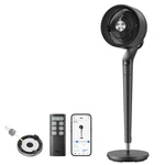 Dreo Turbopoly Pedestal Fan 350S, Wifi, Quiet, Oscillating, Remote, Gray, New. Fixed Price $102.49.