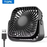 Topk 4INCH Usb Mini Portable Fan For CAMPING,3 Speeds And Quiet. Fixed Price $12.99.