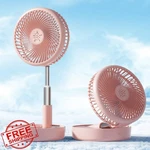 Primevolve Portable Usb Floor Desk Fan Pink Adjustable Height 4 Speed. Fixed Price $52.99.