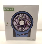 Opolar Portable Rechargeable Fan, Usb Cable Blue Model F208. Fixed Price $24.95.