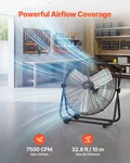 24IN Industrial Drum Fan 7500 Cfm High Velocity 3 Speed Floor. Fixed Price $111.99.
