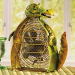 Deco Breeze Alligator Art Figure Metal Electric 2 Speed 15" Fan Beach House. Fixed Price $27.99.
