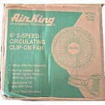 New Air King 9145 6-INCH 2-SPEED Clip-on Fan, Portable Mini Desk Box!!. Fixed Price $24.99.