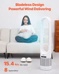 Tower Fan Bladeless, Remote Control & Air Purification Mode. Fixed Price $150.17.
