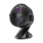 Holmes 4 On-the-go Personal Fan With Clip 3 Speeds, Inch, Black/purple. Fixed Price $24.84.