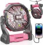 Dowilldo 20000MAH Portable Battery Camping Fan With Light. Fixed Price $66.71.