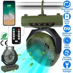 Oscillating Camping Fan Office Rechargeable W/ Flashlight +remote. Fixed Price $42.72.