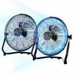 Vie Air Twin 12 Inch High Velocity All Metal Tilting 3 Speed Floor Fan Black. Fixed Price $59.33.